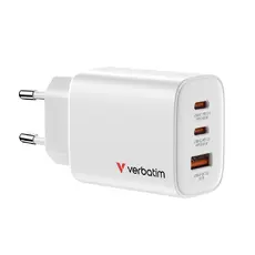 Зарядно устройство Verbatim Essentials GaN Charger 65W EU plug White