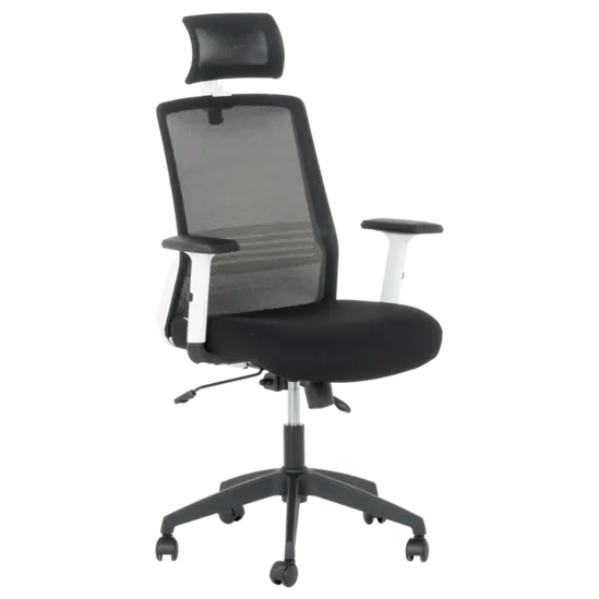 Директорски стол АНУШ-сниман отпред, черен цвят, регулируем