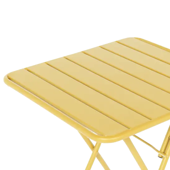 Сгъваема градинска маса РУБИНА-жълт плот