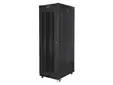 Комуникационен шкаф Lanberg rack cabinet 19' free-standing 27U800x1000 (flat pack) with glass door lcd black v2