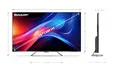Телевизор Sharp 75GP7265E, 75" QLED Google TV, 4K Ultra HD 3840x2160 Frameless, AQUOS, DVB-TT2CSS2, Active Motion 1200, HDR10, Dolby Atmos, Dolby Vision, Google Assistant, HARMANKARDON, Chromecast Built-in, HDMI 2.1 with eARC, Aluminium finish, USB, 