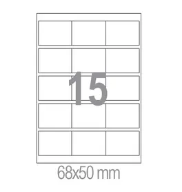 Самозалепващи етикети 68x50 15 бр.