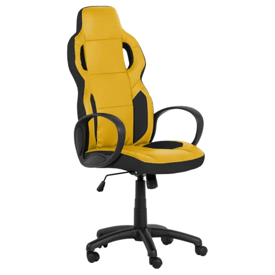 Геймърски стол ВИХЪР- жълт цвят с черно