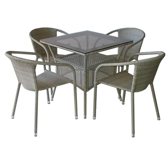 Ратанов комплект ВЕСЕЛА 451- сиво-бежов ратан