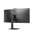 Монитор AOC CU34V5CW/BK, 34" Curved 1500R, VA, WLED, 3440x1440@100Hz, 4ms GtG, 1ms MPRT, 300cd m/2, 3000:1, 20M:1 DCR, Adaptive Sync, FreeSync, Low Blue Light, 5Wx2, 2MP Webcam, Tilt, Height Adjust, Swivel, HDMI, DP, USB hub