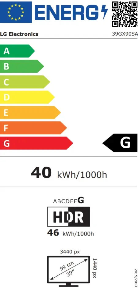 Монитор LG 39GX90SA-W, 39", OLED UltraGear 21:9 Curved Smart, IPS 0.03 ms, WQHD (3440x1440), 240Hz, HDR 10, 1500000:1, 250 cdm2, DCI-P3 98.5%, USB 3.0, VRR, Free-sync, G-Sync, USB-C, PD 65W, HDMI, DP, PBP, Speakers, LG Switch, Height, Swivel, Tilt, White