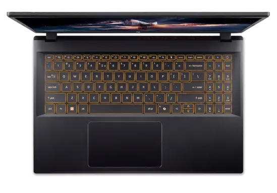 Лаптоп Acer Nitro V 15, ANV15-52-59ZT, Intel Core i5-13420H (8C/12T, up to 4.7GHz, 12MB), 15.6" FHD IPS (1920x1080), 165Hz, 16GB DDR5 (1 Slot free), 512GB PCIe NVMe SSD, NVIDIA GeForce RTX 3050 6GB GDDR6, Wi-Fi AX, BT 5.2, HD Cam, KB Backlight, No OS, Obs