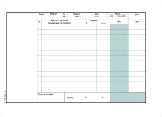 Авансов отчет офсет