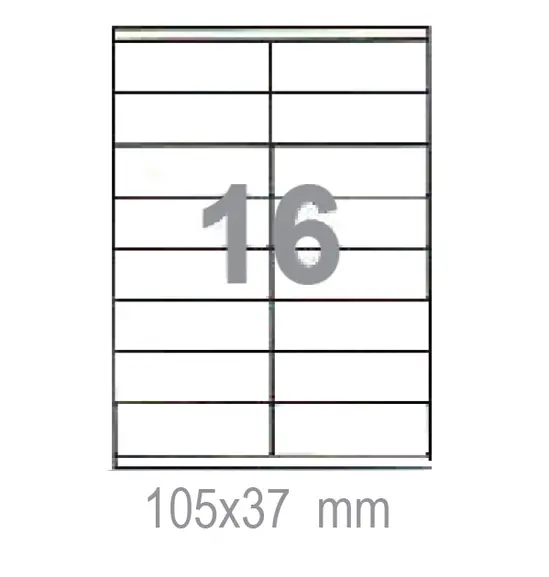 Самозалепващи етикети 105х37 16 бр.