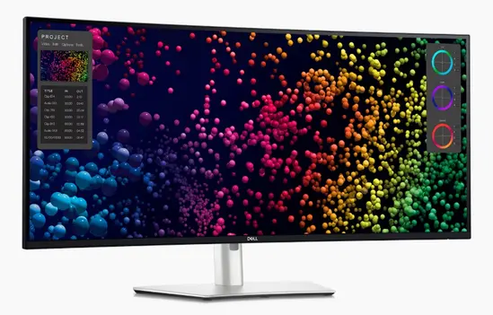 Монитор Dell U4025QW, 39.7" 5K UtraSharp Curved WUHD (5120x2160), AG, IPS, 21:9, 5ms, 1000:1, 600 cd/m2, DCI-P3 99%, HDMI, DP, HDR600, USB Hub, Thunderbolt 4/USB-C, USB 3.2, RJ45, Speacers, PbP,  Height Adjustable, Swivel, Tilt, Black