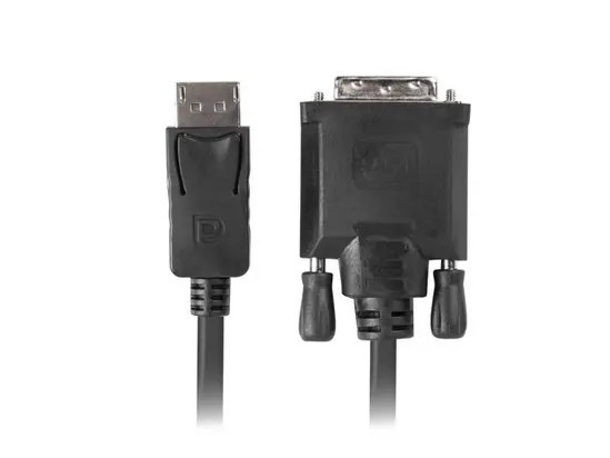 Кабел Lanberg display port (M) V1.2 - DVI-D (M) (24+1) cable 1.8m, dual link, black