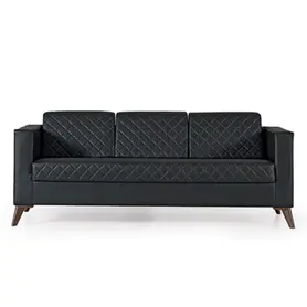  Диван триместен КАГАН WST 03 - сниман отпред, черен на цвят