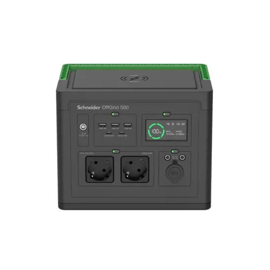 Преносима захранваща станция Schneider OffGrid Portable Power Station 500, 517Wh Lithium-ion, 2 Schuko, Sinewave