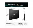 Телевизор Hisense 43' A7Q, 4K Ultra HD 3840x2160, QLED, FALD, Quantum Dot, HDR 10+, HLG, Dolby Vision, Dolby Atmos, Smart TV, WiFi 5GHz, WiFi Direct, BT, Anyview Cast, 3xHDMI, 2xUSB, LAN, CI+, DVB-T2CS2, Black