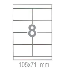 Самозалепващи етикети 105х71 8 бр.