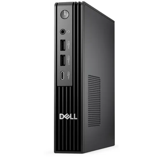 Настолен компютър Dell Pro Micro Plus QBM1250, Intel Core Ultra 5 235 (13 TOPS NPU, 14 cores, up to 5.0GHz), 16 GB: 1 x 16 GB, DDR5, up to 5600 MTs, 512GB SSD TLC, Integrated Graphics, Wi-Fi 6E, Bulgarian Keyboard&Mouse, 180W, Ubuntu, 3Y PS