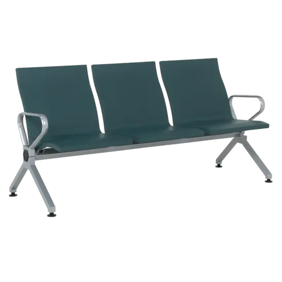 Посетителска пейка BTL 40- триместа, снимка отстрани