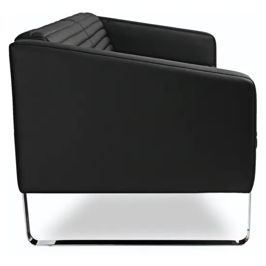 Диван триместен САКАР LEON 03- приближена снимка на подлакътниците, черни на цвят