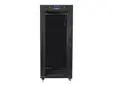 Комуникационен шкаф Lanberg rack cabinet 19' free-standing 27U  600x800 self-assembly flat pack with glass door LCD, black