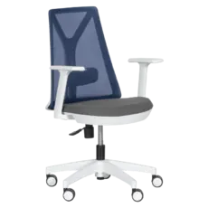 Работен стол ЗЛАТИ- сив- син цвят, бяла база