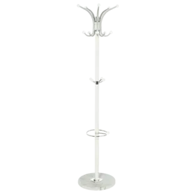 Закачалка за дрехи 8138-3- бял цвят, метална,14 кукички