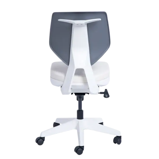 Работен стол ГЕРАНА ЛУКС - снимка отзад, бяла база