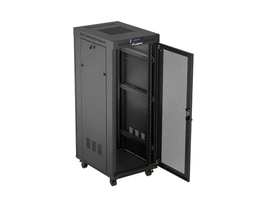 Комуникационен шкаф Lanberg rack cabinet 19' free-standing 32U600X800 (FLAT PACK) with mesh door LCD black