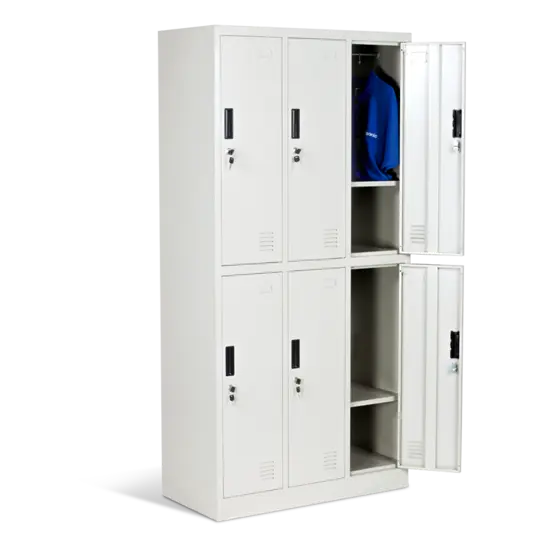 Метален гардероб - с 6 отделения, 185х90х45 см