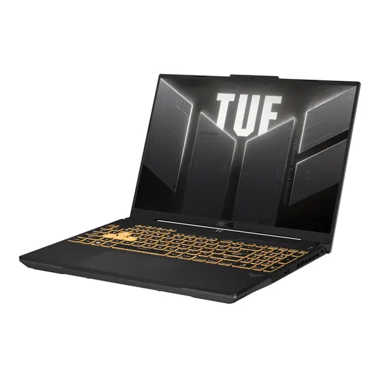 Лаптоп Asus TUF F16  FA607NUG-RL117,AMD Ryzen 7 ( R7 6C H) 16.0  WUXGA(1920X1200) 16:10 Bend+300nits AG,144 Hz,16GB DDR5 4800 Mhz(2*8),512 GB M.2 SSD,RTX 4050 6GB GDDR6,Wi-Fi 6(802.11ax),Backlit Chiclet Keyboard 1-Zone RGB, no OS, Mecha Gray