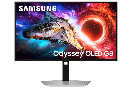 Монитор Samsung 27'' LS27HG800SU Odyssey OLED G8 4K 3840x2160 0.03ms 240Hz Glare Free DP 2.1 (UHBR20) & USB-C (98W) Silver