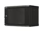 Комуникационен шкаф Lanberg rack cabinet 19' wall-mount 6U/540x350 (flat pack) with glass door black