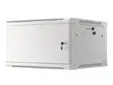 Комуникационен шкаф Lanberg rack cabinet 19' wall-mount 6U600x600 for self-assembly with metal door grey (flat pack)