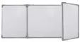 Бяла магнитна дъска 120х360 см тройна с алуминиева рамка- снимана отпред, всички крила на дъската разгънати