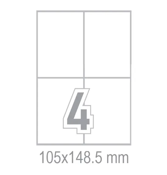 Самозалепващи етикети 105x148.5 4 бр.