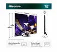 Телевизор Hisense 75"U7S Pro, 4K Ultra HD 3840x2160, ULED, FALD, Quantum Dot, 165Hz, IPS, HDR 10+, HLG, Dolby Vision IQ, Dolby Atmos, Smart TV, WiFi 5GHz, WiFi Direct, BT, Anyview Cast,light sensor,Solar Powered Remote, 4xHDMI, 2xUSB, LAN, CI+, DVB-T2/C/S