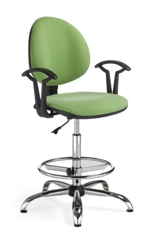 Работен стол СМАРТ хром- зелен цвят дамаска