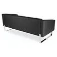 Диван триместен САКАР LEON 03 - снимка на гърба на дивана, черен на цвят
