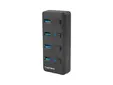 USB хъб Natec USB 3.0 Hub Mantis 2 4-Port OnOff With AC Adapter