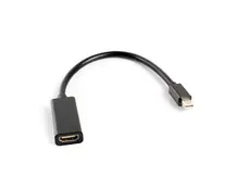 Адаптер Lanberg adapter display port mini (m) - HDMI (f), 20cm cable, black