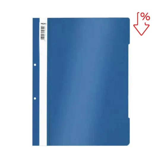 Папка PVC с перфорация тъмносиня с пиктограма