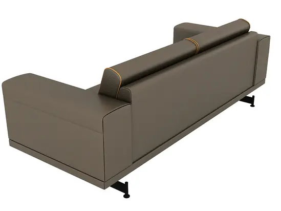 Диван триместен МАРКЕЛИ TRY 03 - сниман отстрани, кафяв на цвят