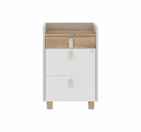 Контейнер с 3 чекмеджета със заключване ЕЛБЕТИЦА KS02 - снимка отпред