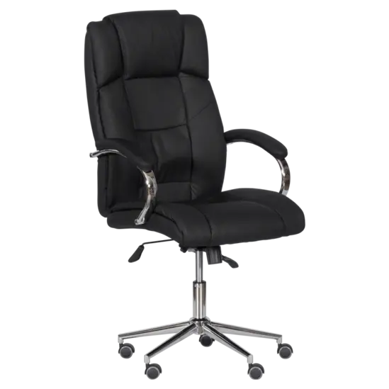 Директорски стол ЯВОР -снимка отпред, черен цвят