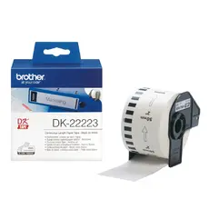 Консуматив Brother DK-22223 White Continuous Length Paper Tape 50mm x 30.48m, Black on White