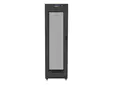 Комуникационен шкаф Lanberg rack cabinet 19' free-standing 42U600x1000 (flat pack) with mesh door lcd black v2