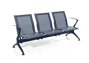 Посетителска пейка CHROM 540- три места, сива