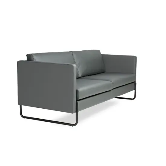 Диван триместен ПЕРСЕНК PRL 03 - сниман отстрани, сив на цвят