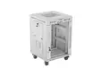 Комуникационен шкаф Lanberg rack cabinet 19' free-standing 15U600x600 (flat pack) with glass door lcd grey v2