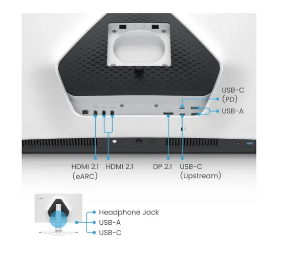 Монитор BenQ MOBIUZ EX321UX, 31,5", Mini LED, IPS, 3840x2160 4K UHD, 144Hz, 1ms, HDR 1000, FreeSync Premier Pro, B.I.+ Gen2, 700 nits, 99% Adobe RGB, 99% P3, 3x HDMI (v2.1), DP (v2.1), USB C PD 65W, USB Hub, Color Shuttle, Height Adj. 100mm, VESA 100, 7.2