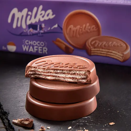 Бисквити Milka шоко вафла150 гр